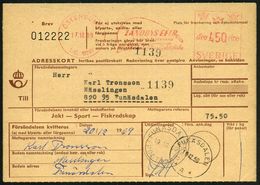 SCHWEDEN 1969 (17.12.) AFS: ÖSTERSUND/LIC.10259/LANDBYS EFTR.. = Angel (+ Jagdgewehr) = Jagd- U. Angel-Ausstatter, Inl.- - Other & Unclassified