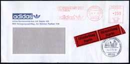 8522 HERZOGENAURACH/ DIE MARKE MIT DEN/ 3 RIEMEN/ Adidas 1975 (14.7.) AFS 250 Pf. (Logo) Auf Motivgl. Firmen-Eil-Bf. = H - Storia Postale