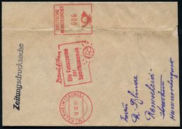 (16) KELKHEIM (TAUNUS)/ Decubitan/ Die Fusscrme/ Der/ Sportkanonen 1951 (12.12.) AFS 006 Pf. = Fußball Auf (gefaltetem)  - Storia Postale