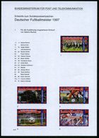 B.R.D. 1997 (Aug.) 110 Pf. "Deutscher Fußballmeister F.C. Bayern München", 79 Verschied. Color-Entwürfe Der Bundes-druck - Brieven En Documenten
