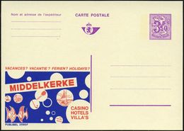 BELGIEN 1972 3,50 F. Reklame-P. Löwe, Viol.: MIDDELKERKE.. Mit Golfschläger U. Golfball U. Tennisschläge Etc., Nur Franz - Golf