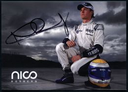 MONACO /  BRD 2016 Color-Portrait-Karte Nico Rosberg + Orig. Signatur "Rosberg" , Rs. Persönliche Daten, War Weltmeister - Automovilismo