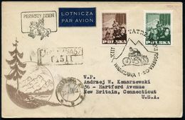 POLEN 1955 (20.7.) "13. Int. Tatra-Bergrennen Für Motorräder" , Kompl.Satz (u.a. Rs.) + Passender ET-SSt.: WARSZAWA 1 +  - Motorräder