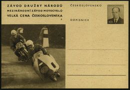 TSCHECHOSLOWAKEI 1956 30 H. BiP Zapotocky, Braun: "Gr. Preis Der CSSR" , Campbel Nr.2 Auf "Norton" 500 Cm (u. Nr.22) Ung - Motorfietsen