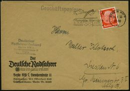 BERLIN NW 7/ Mb/ Olympische Winterspiele/ 6.-12.2.1936.. 1936 (24.1.) MWSt (Skispringer) Auf Vordruck-Bf.: Der Deutsche  - Wielrennen