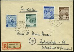 D.D.R. 1953 (14.5.) 5. Und 6. Internat. Friedensfahrt, Kompl., Motivreine Frankaturen , Sauber Gest. + RZ: Dresden N25 B - Radsport