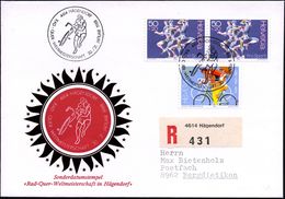 SCHWEIZ 1988 (Jan.) SSt: 4614 HÄGENDORF/RAD-QUER-WELTMEISTERSCHAFT = Querfeldein-Fahrer + RZ: 4614 Hägendorf, Motivgl. I - Wielrennen