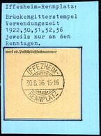 IFFEZHEIM-RENNPLATZ 1936/74 27 Verschiedene SSt Des Saison-Hauspostamtes Galopp-Rennbahn Etc. Aus N U R  Verschiedenen J - Hippisme