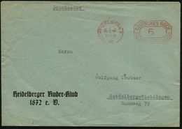 (17a) HEIDELBERG 1/ Ap/ DEUTSCHES REICH 1947 (23.8.) Unverändert Weiterverwendeter PFS 6 Pf. Auf Vordr.-Bf.: Heidelberge - Andere & Zonder Classificatie