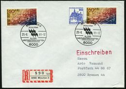 8000 MÜNCHEN 2/ RUDER-/ WELTMEISTERSCHAFTEN 1981 (29.8.) SSt = WM-Logo 2x Auf 2x 60 + 30 Pf. Rudern (Mi.1094 U.a.) + Son - Andere & Zonder Classificatie