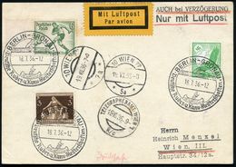 BERLIN-GRÜNAU/ Deutsche Ruder-u.Kanu-Meisterschaften 1936 (18.7.) Seltener SSt = Kanadier-Einer (u. Ruder-Einer) 3x Klar - Sonstige & Ohne Zuordnung