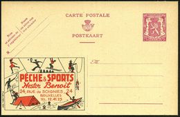 BELGIEN 1946 75 C. Reklame-P Löwe, Lila: PECHE & SPORTS/N.Benoît = Einer-Kajak (Pfadfinder U.a. Interess. Sportart - Sonstige & Ohne Zuordnung