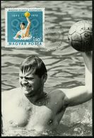 UNGARN 1970 (26.9.) 1,50 Ft. Gez. "75 Jahre Ungar. IOC" = Wasserball + ET-SSt: BUDAPEST (Olymp.Ringe) ET-Maximumkt.  (Mi - Sonstige & Ohne Zuordnung