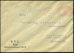 KIEL/ *I*/ DEUTSCHES REICH 1929 (26.10.) PFS 5 Pf. Auf Vordruck-Bf.: K. Y. C. = K Aiserl. Yacht Club Kiel (Bf. Gering Un - Other & Unclassified