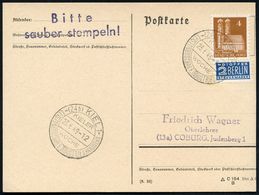 (24b) KIEL 1/ KIELER/ WOCHE.. 1948 (23.6.) SSt 2x Auf Inl.-Karte (Bo.58) - - Sonstige & Ohne Zuordnung