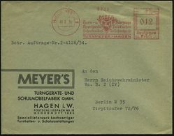 HAGEN (WESTF) 1/ MEFA/ Turn-u./ Sportgeräte/ Schulmöbel/ ..Feldküchen/ Volkssportgeräte/ TURN-MEYER 1935 (13.2.) AFS = L - Sonstige & Ohne Zuordnung