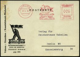 HAMBURG 11/ Ehrenpreise/ Für Jeden Zweck/ Fahnen-Fleck 1939 (31.5.) AFS = Abzeichen Mit Läufer U. Sieger-Pokal (u. Wimpe - Autres & Non Classés
