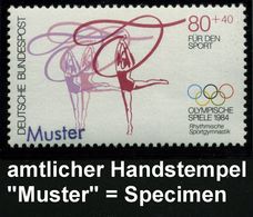 B.R.D. 1984 80 Pf.+ 40 Pf. Olympische Spiele 1984 = Rhythmische Bodengymnastik Mit Amtl. Handstempel  "M U S T E R" , Po - Gymnastik