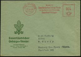 (21b) ISERLOHN/ Wandert Im/ Sauerländischen Gebirgs-Verein.. 1953 (27.8.) Seltener AFS (oben Gering Undeutl.) Dekorat. V - Sonstige & Ohne Zuordnung