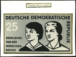 D.D.R. 1956 "10 Jahre Tag Der Menschenrechte" 25 Pf. Großes Foto-Essaysvon G. Stauf (Format 16,5 X 9,5 Cm), Selten!  (zu - UNO