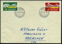 SCHWEIZ 1961 (26.6.) SSt: GENEVE/ CONFERENCE INTERNAT. DU TRAVAIL 2x Klar Auf Inl.-Bf. (Pen.TR 37) - - UNO