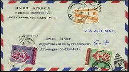 HAITI 1960 (Apr.) Weltflüchtlingsjahr 50 C. U. 1G., Motivreine Frankat + Zwangzuschlag 10 C. , Übersee-Flp.-Bf.  (Mi.600 - VN