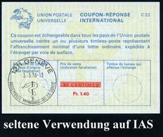 SCHWEIZ 1979 (7.5.) SSt.: 1211 GENEVE/ ASSEMBLEE MONDIALE DE LA SANTE = Aeskulapstab Auf IAS 1,40 Fr. Schweiz (Typ "Laus - OMS