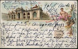 U.S.A. 1893 (24.8.) PP 1 C. Grant, Schw.: WORLD'S COLUMBIAN EXPOSITION = Mines Building = Bergbau-Palast U. Allegorie Mi - Altri & Non Classificati