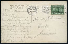 U.S.A. 1914 (6.6.) Flaggen-MWSt.: SAN FRANCISCO, CAL/ WORLD'S/PANAMA PACIFIC/EXPOSITION/1915 Auf Passender EF 1 C. Panam - Andere & Zonder Classificatie