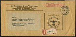 BERLIN W/ 9 1942 (20.7.) 1K-Brücke + RZ: Berlin 9, Vordr.-Bf.: FdAR/ Der Beauftragte Für Den Vierjahresplan/ Der General - Sonstige & Ohne Zuordnung