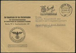 BERLIN SW 11 1942 (17.8.) MWSt.: BERLIN SW !!/ah/Kampf Dem Kartoffelkäfer! Auf Dienst-Bf.: Der Beauftragte Für Den Vierj - Altri & Non Classificati
