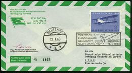 ÖSTERREICH 1963 (12.1.) Europa-Raketenflug Ing. F. Schmiedl, EF 5 S. Luposta + SSt.: NEUMARKT/STEIERMARK/3/ POST-RAKETEN - Andere & Zonder Classificatie