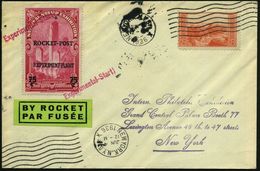 U.S.A. 1936 (4.6.) Raketenflug "National Stamp Exhibition New York", Raketenmarke 75 C. Rockefeller Center + Rs. 50 C. G - Andere & Zonder Classificatie