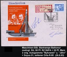 1020 BERLIN 2/ WELTRAUMFLUG/ UdSSR-DDR 1983 (26.8.) Maschinen-SSt = Startrampe Baikonur + SbPA-Sonder-RZ: 50 Pf. /1020 B - Rusland En USSR