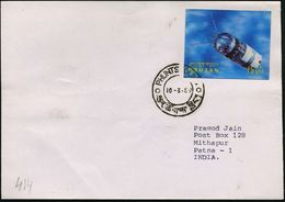 BHUTAN 1989 (10.3.) 15 Ch. Raumschiff "Wostok 1", 3-D-Marke! Wie EF (u.a. Rs.) Klar Gest. Ausl.-Bf.  (Mi.414 /u.a. Rs.)  - UdSSR