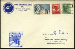 U.S.A. 1966 (3.6.) Vordr.-Bf.: JOHN F. KENNEDY SPACE CENTER/ NASA.. = Logo (minim. Randfleckig) 8 C. Rob. H. Goddard U.a - Etats-Unis