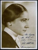 DEUTSCHES REICH 1932 Gr. Portrait-Foto: Lydia Walterstein Mit Widmung Un. Signatur "Lydia Walterstein" + Color-Faksimile - Circo