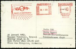 NIEDERLANDE 1965 (28.1.) AFS.: AMSTERDAM/FR 6359/ANOVA/THEATER-EN VARIETEBUREAU (Bühne) Bedarfs-Ausl.-Ak. "Cole Porter S - Circus