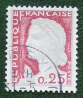 0.25 Fr Type Marianne De Decaris 1960 Mi 1316 Y&T 1263 Used Gebruikt Oblitere FRANCE FRANKREICH - 1960 Marianne Of Decaris