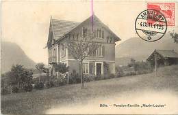 Pays Div -ref T597- Suisse - Bole - Pension Famille Marie Louise  - Cachets - Cachet Ambulant - - Bôle