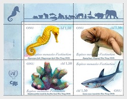 Verenigde Naties (Geneve) / United Nations - Postfris / MNH - Complete Set Bedreigde Diersoorten 2019 - Unused Stamps