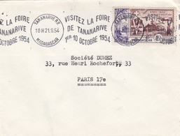 LETTRE . MADAGASCAR. 1954. 15Fr LIBERATION. TANANARIVE POUR PARIS    / 2 - Brieven En Documenten