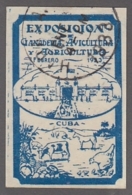 VI-431 CUBA 1933 CINDERELLA EXPOSICION GANADERIA Y AGRICULTURA. - Beneficiencia (Sellos De)