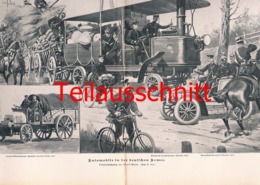 588 Adolf Wald Automobile Der Deutschen Armee Druck 1902 !!! - Vehicles
