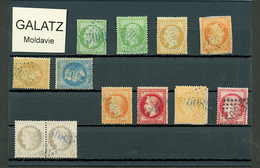 GALATZ : GC 5085 Sur 12 Timbres (5c N°12, 5c N°20, N°21, 23, 28, 29, 31, 32, 38, Paire N°52, 57). TB, B Ou Pd. - Other & Unclassified
