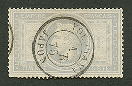 YOKOHAMA : 5F EMPIRE (n°33) Petits Défauts Obl. Cachet à Date YOKOHAMA JAPON. Certificat CALVES. TB. - Autres & Non Classés