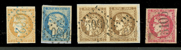 EMISSION De BORDEAUX Utilisée Au LEVANT - Ensemble De 5 Timbres Obl. GC 5102 (n°43), 5105 (n°49), 5080 (n°44), 5098 (pai - Sonstige & Ohne Zuordnung