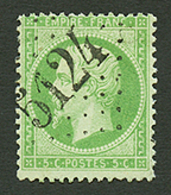 BIZOT : GC 5124 Sur 5c EMPIRE (n°20). Certificat CALVES. Superbe. - Otros & Sin Clasificación