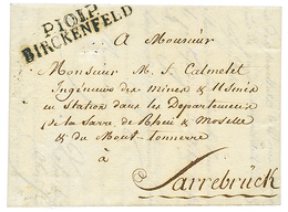 1809 P.101.P BIRCKENFELD Sur Lettre Avec Texte Pour SARREBRUCK. RARE. Superbe. - 1792-1815 : Departamentos Conquistados