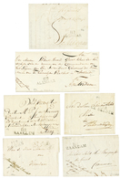 DEPARTEMENT 118 - 6 Lettres Avec Texte Datés : 118 ZAANDAM, 118 LE HELDER, 118 HOORN + Marque De Franchise, 118 HAARLEM, - 1792-1815: Conquered Departments